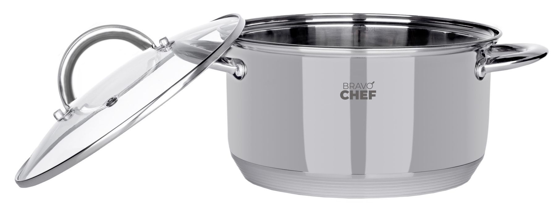 Каструля Bravo Chef 18 см (2.6 л) з кришкою BC-2001-18 6720868 фото