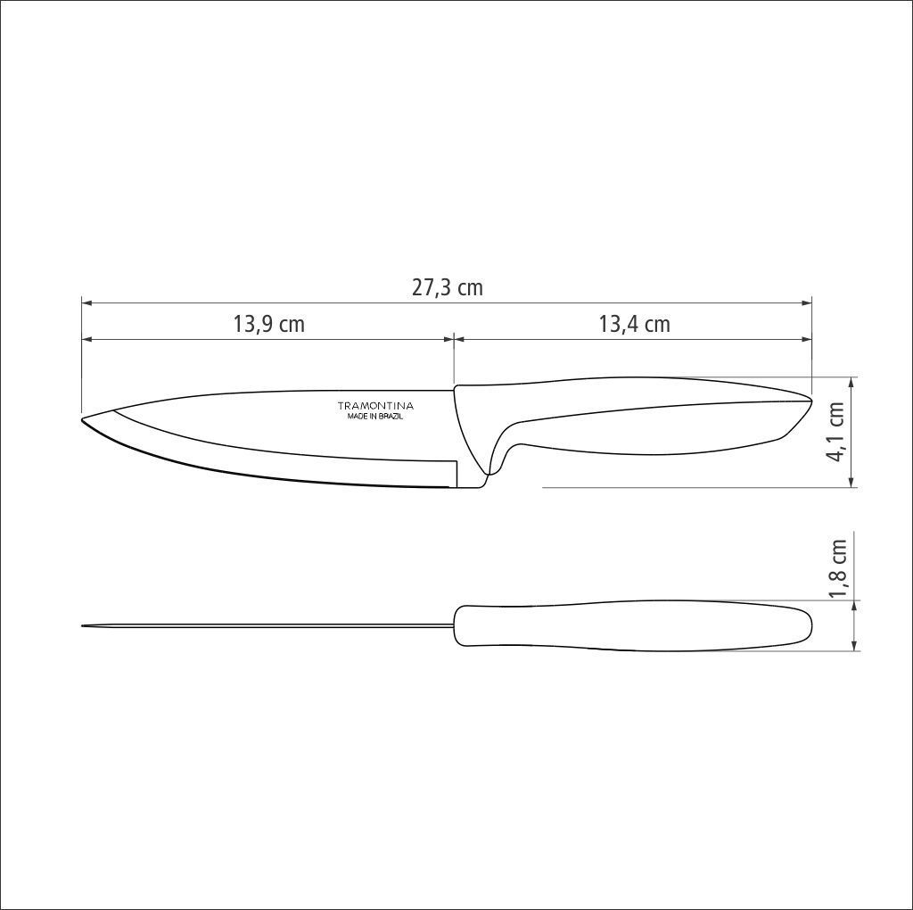 Ніж Chef Tramontina Plenus black, 152 мм 23426/106 6366764 фото