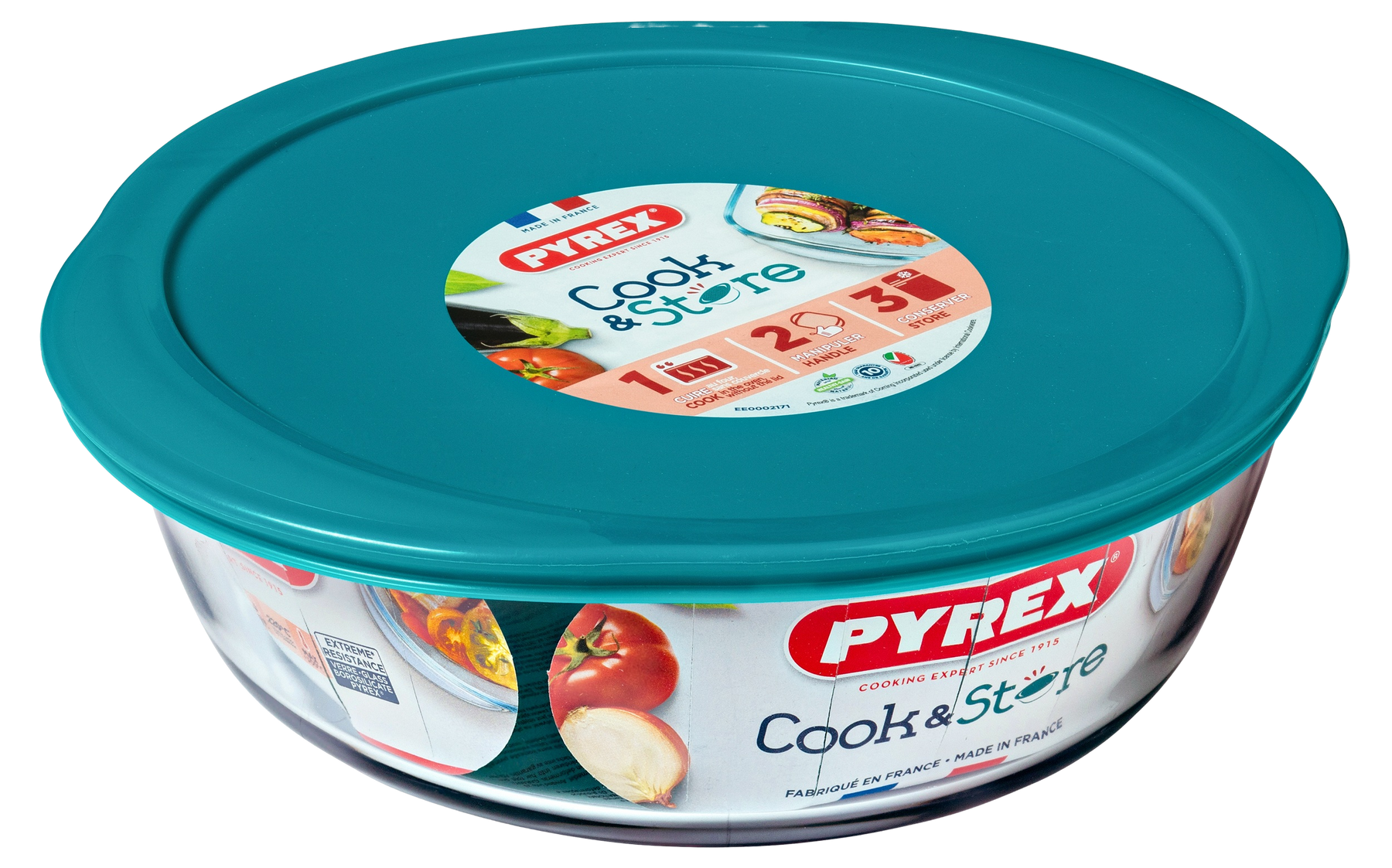 Форма з кришкою Pyrex Cook&Store, 20х18х7 см (1л) 207P000/7645 7196657 фото