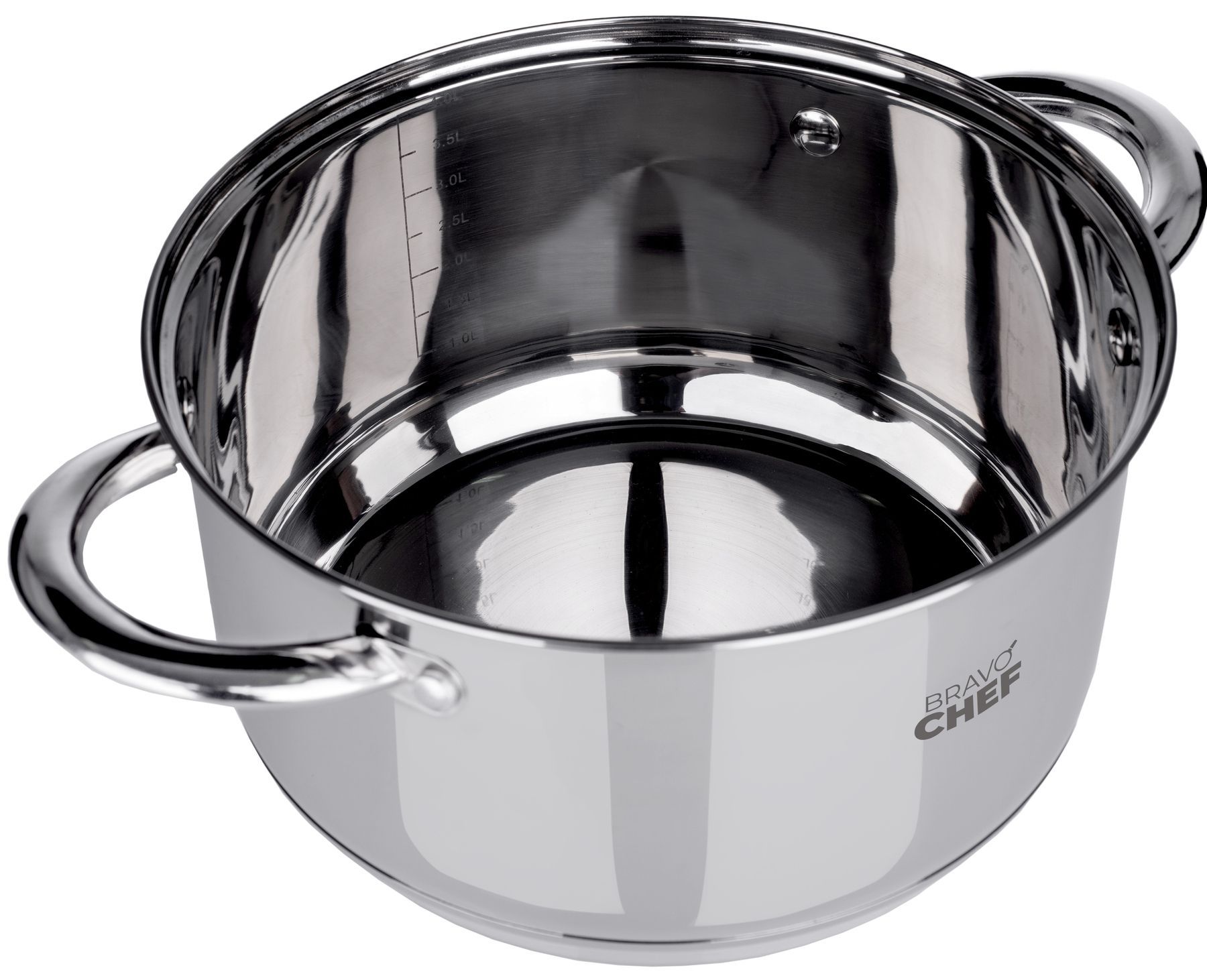 Каструля Bravo Chef 22 см (4.35 л) з кришкою BC-2001-22 6720870 фото