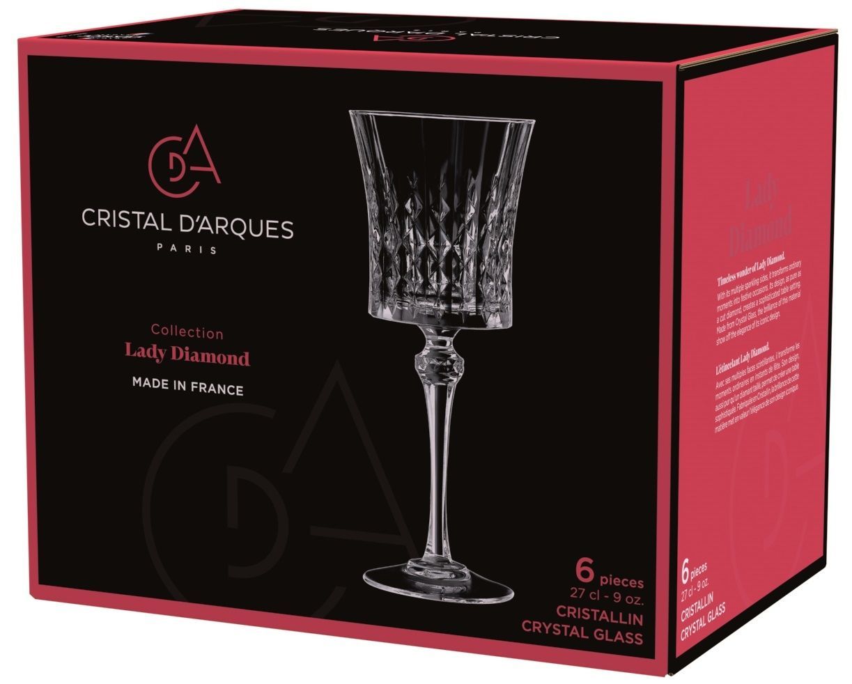 Набір келихів Cristal d`Arques Paris Lady Diamond, 6х270 мл L9743 6672177 фото