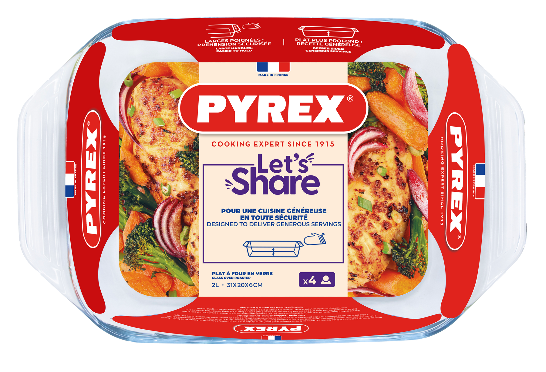 Форма для запікання Pyrex, 31х20х6 см (2 л) 407B000/8446 7092335 фото