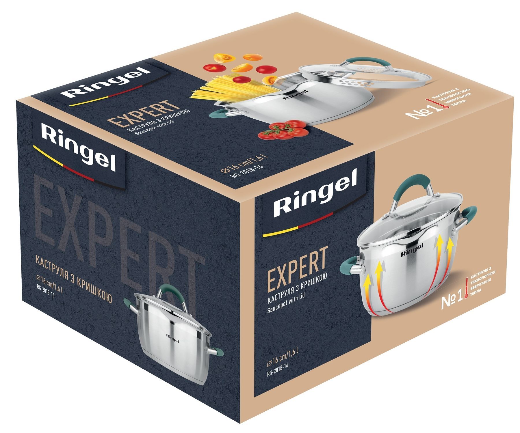 Каструля RINGEL Expert 16 см 1.6л RG 2018-16 6723689 фото