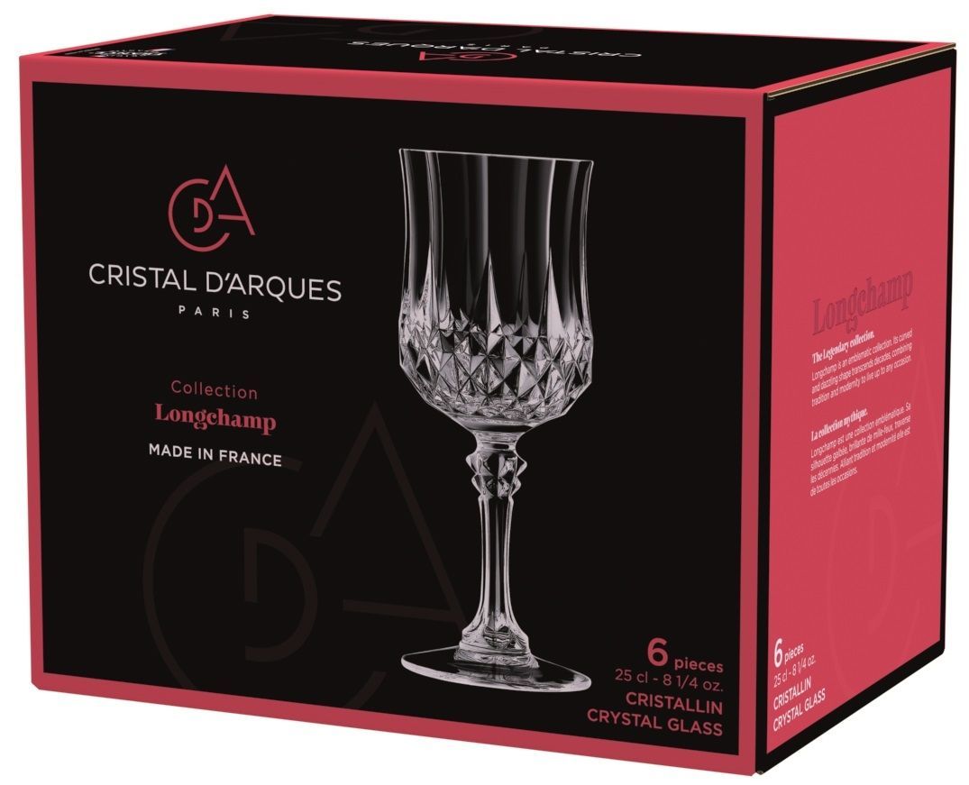 Набір келихів Cristal d`Arques Paris Longchamp, 6х250 мл L7550 6703335 фото