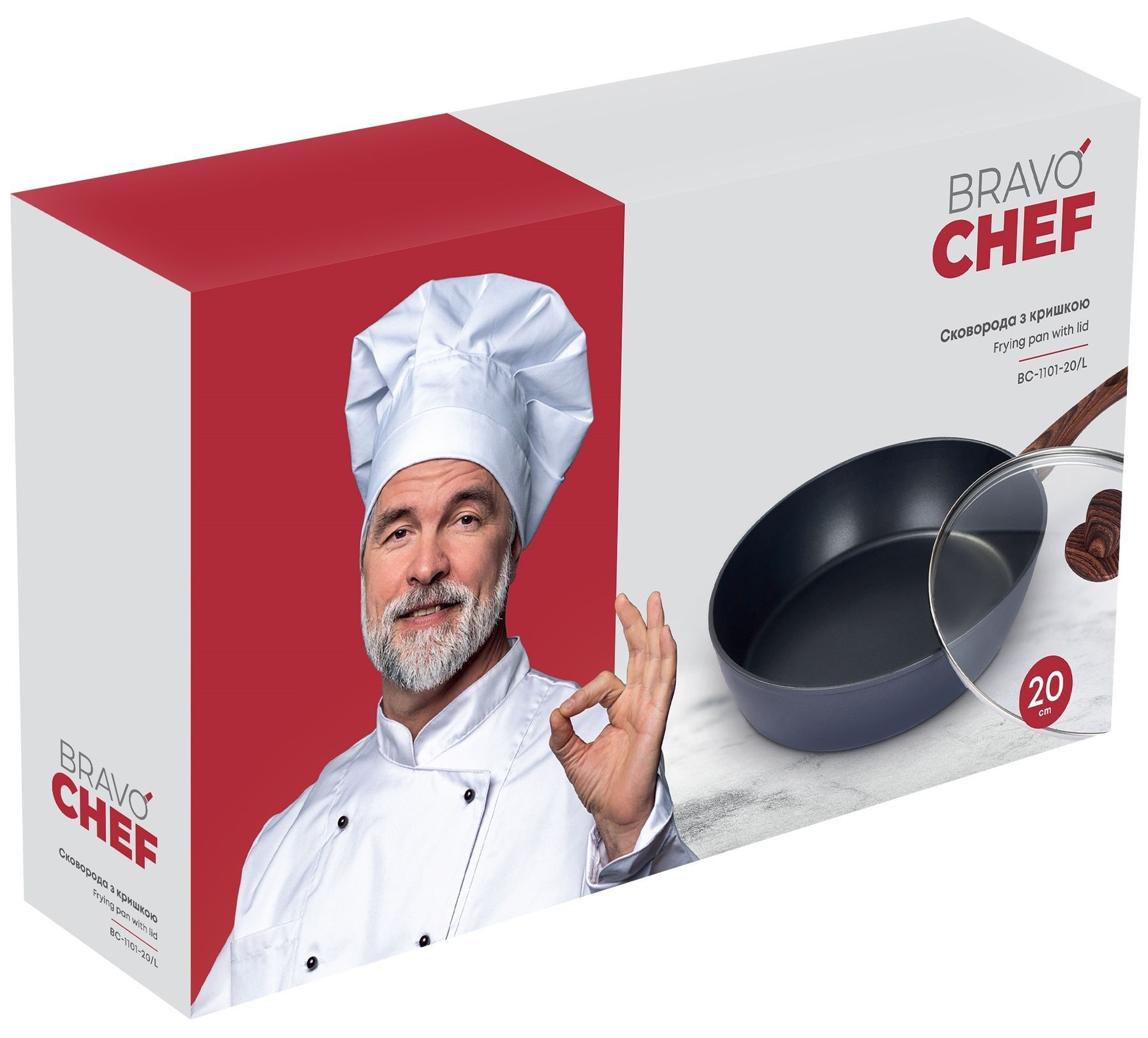 Сковорідка Bravo Chef глибока 20 см BC-1101-20/L 6815602 фото