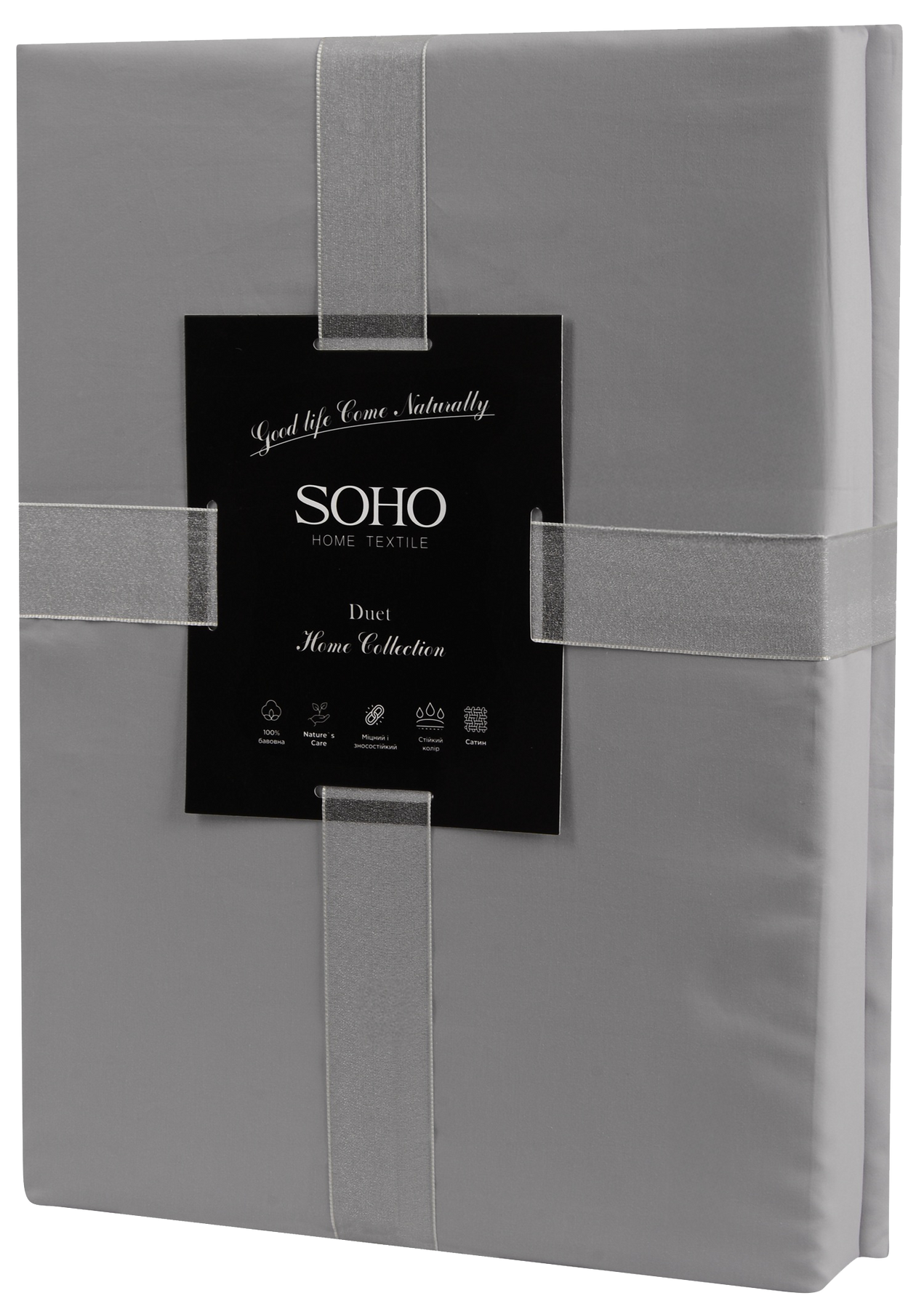 Комплект постільної білизни Soho Євро Duet 200х230 см Ivory/Grey Євро Duet 200*230 Ivory/Grey 7152624 фото