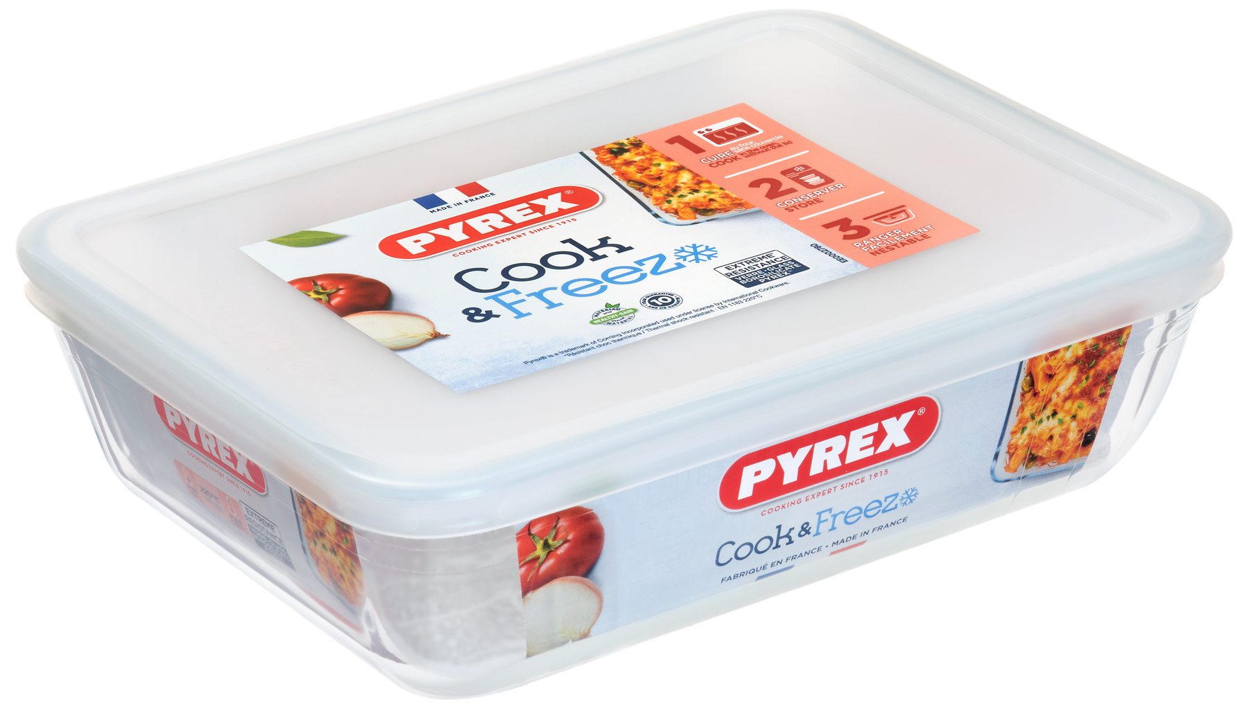 Форма з кришкою Pyrex Cook&Freez, 22х17х6 см 242P000/7946 7092352 фото