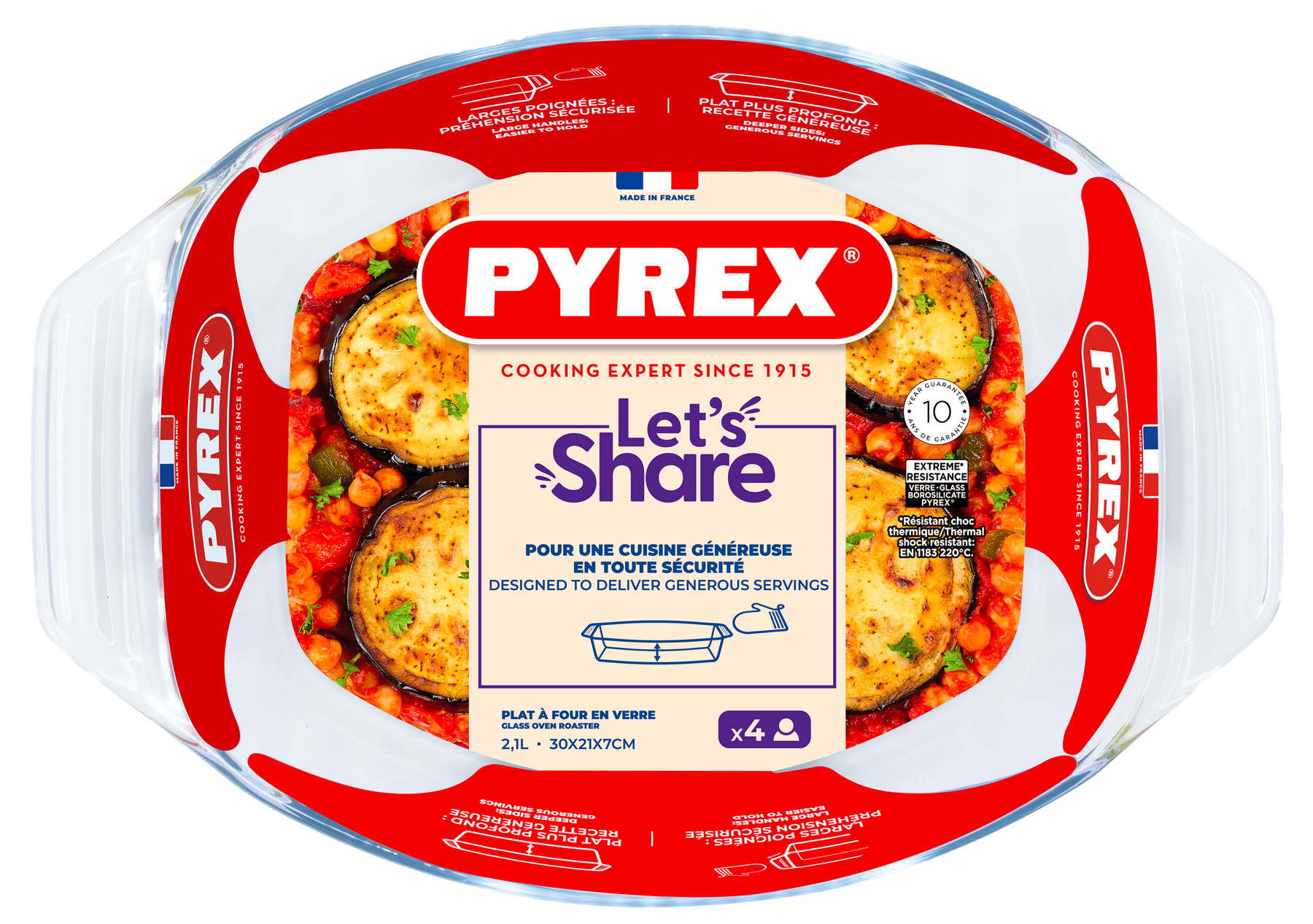 Форма для запікання Pyrex, 30х21х7 см (2.1 л) 410B000/8046 7092338 фото