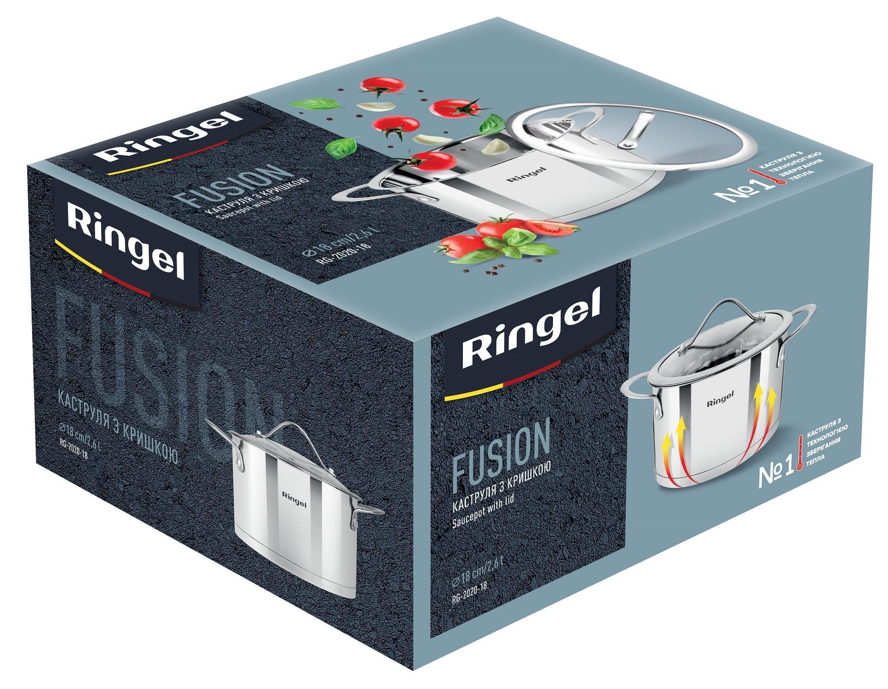 Кастрюля RINGEL Fusion 18 см 2.6л RG 2020-18 6733717 фото