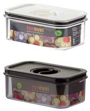 Контейнер HEREVIN Canister-Vacuum Lid-White-Black 0.6 л (161174-000) 7077941 фото