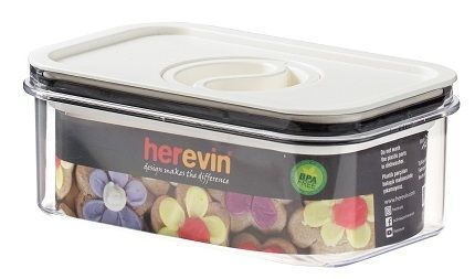 Контейнер HEREVIN Canister-Vacuum Lid-White-Black 0.6 л (161174-000) 7077941 фото
